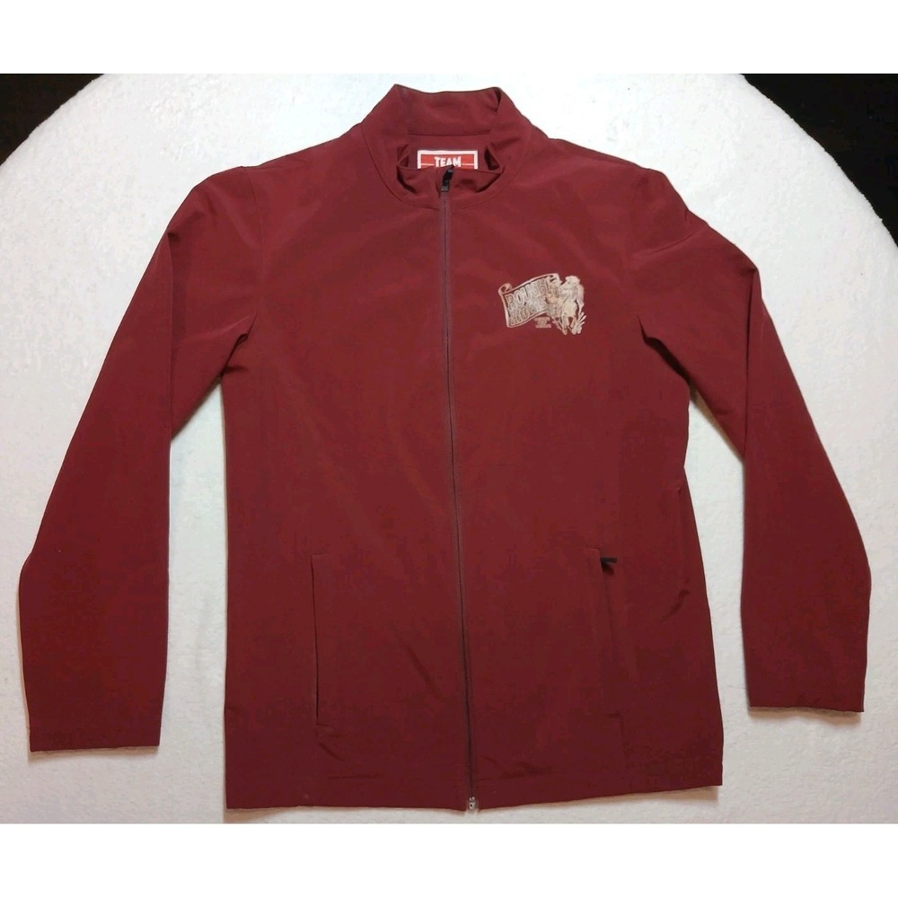 Team 365 Medium Soft Shell Jacket Burgundy Full Zip Rough Riders‎ Men Of Men